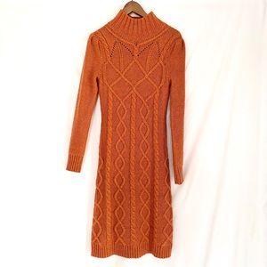 Burnt Orange Sweater Dress